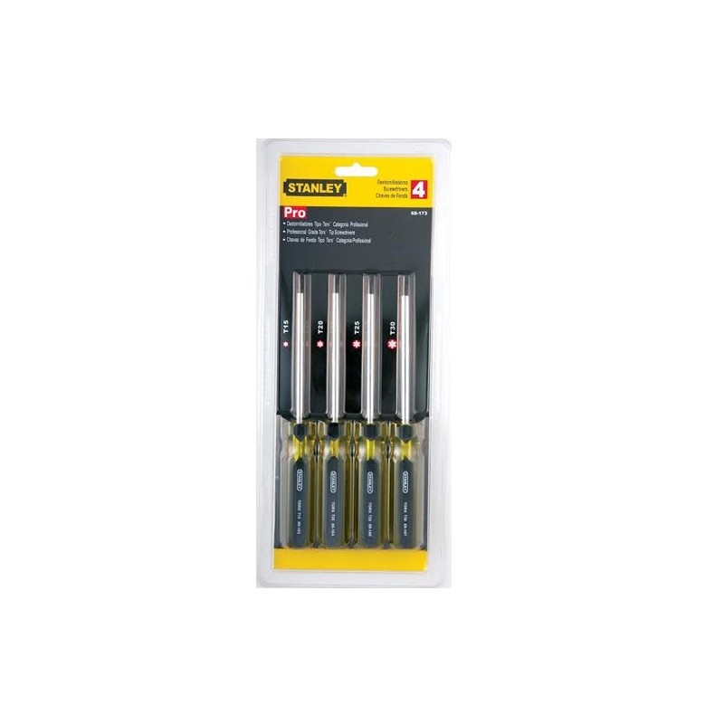 Juego de 4 Destornilladores Pro Punta Torx Stanley 69-173