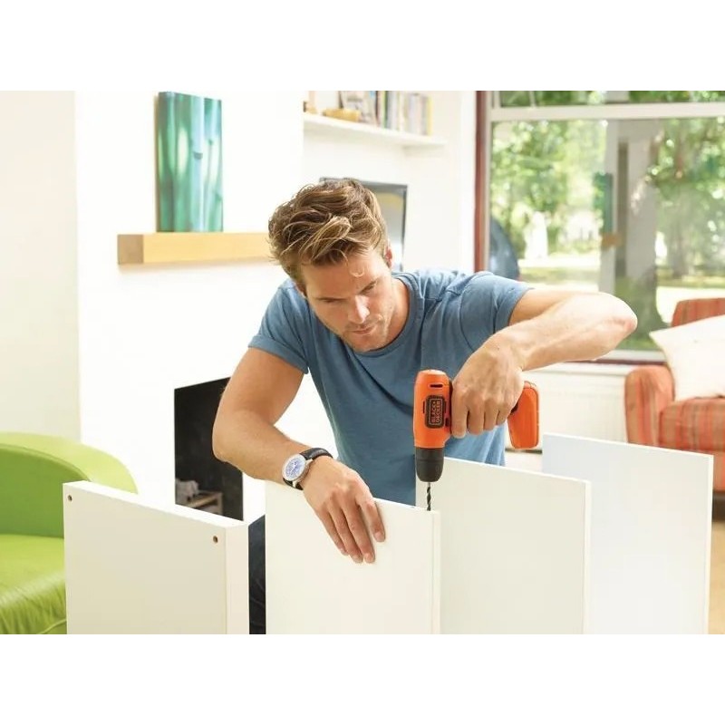 TALADRO ROTACION 8V.ION LITO BLACK&DECKER LD008-B3