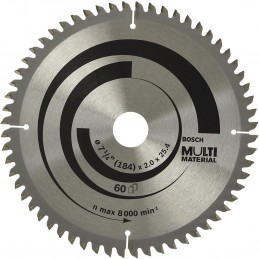 DISCO MULTIMATERIAL BOSCH 7 1/4" EJE 1" T60 2608642194
