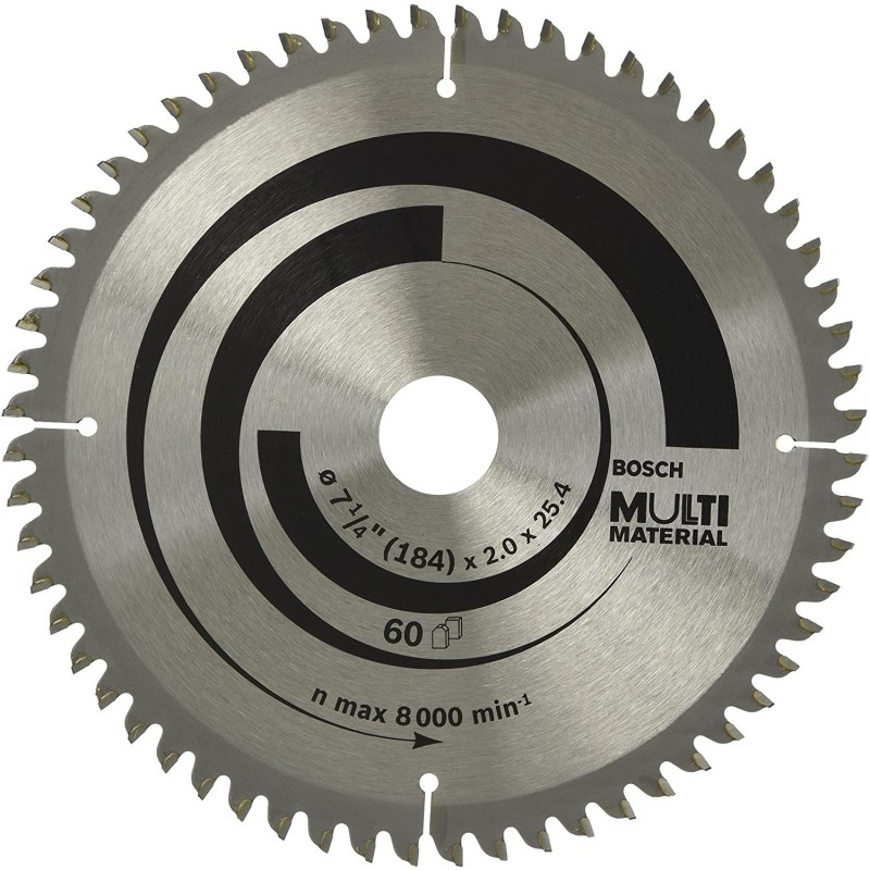 DISCO MULTIMATERIAL BOSCH 7 1/4" EJE 1" T60 2608642194
