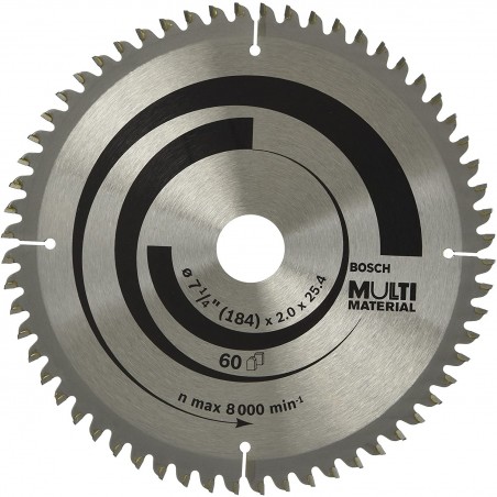 DISCO MULTIMATERIAL BOSCH 7 1/4" EJE 1" T60 2608642194