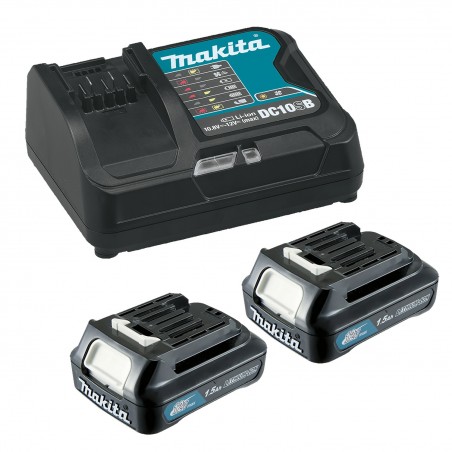 KIT DE BATERIAS Y CARGADOR BL1016X2 PZS MAKITA 1976420