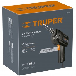 PISTOLA DE SOLDAR 2 TEMPERATURAS 140W PRETUL CAU-140