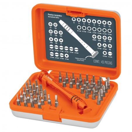 JUEGO DESTORNILLADORES JOYERO X 43PZS TRUPER JOY-43