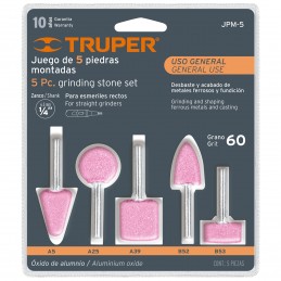 PUNTAS MONTADAS GRANO 60 1/4" USO GENERAL TRUPER JPM-5