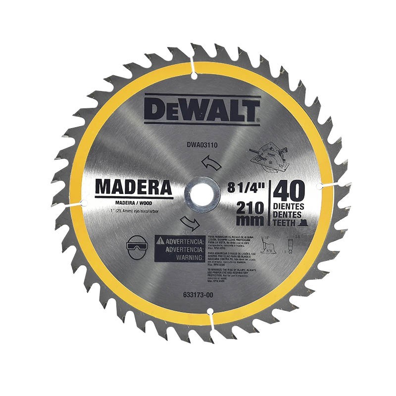 DISCO DE CORTE GENERAL 8 1/4" X 40 DEWALT DWA03110