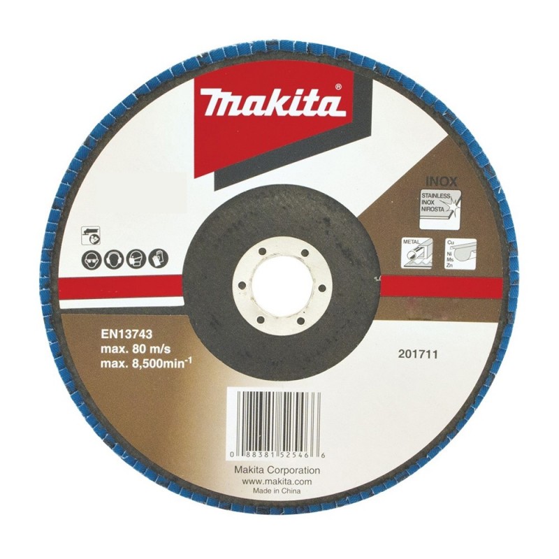 DISCO FLAP ZIRCONIA ESTANDAR 4-1/2 G 120 MAKITA D-63775