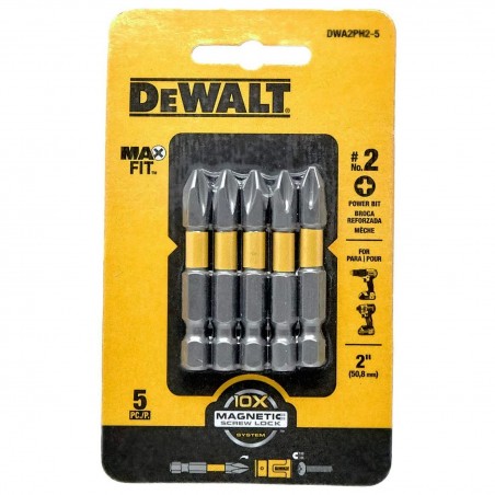 PUNTAS DEWALT No. 2 MAXFIT DE 2 PULG -5PZS DWA2PH2-5