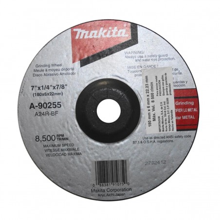 DISCO ABRASIVO DESB/METAL 7 X 1/4 MAKITA A90255