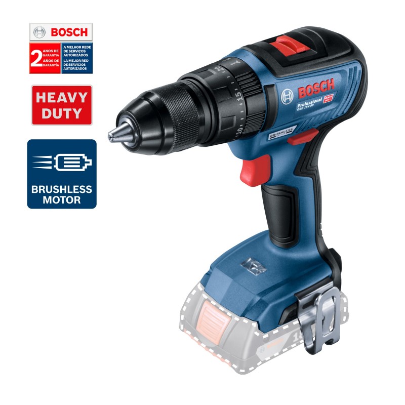 TALADRO ATORNIL PERCUTOR 18V BRUSHLESS BOSCH GSB 18V-50 SOLO