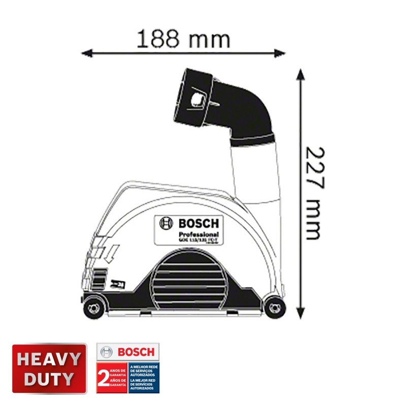 Sistema Aspiración Polvo GDE 115/125 FC BOSCH minipulidoras