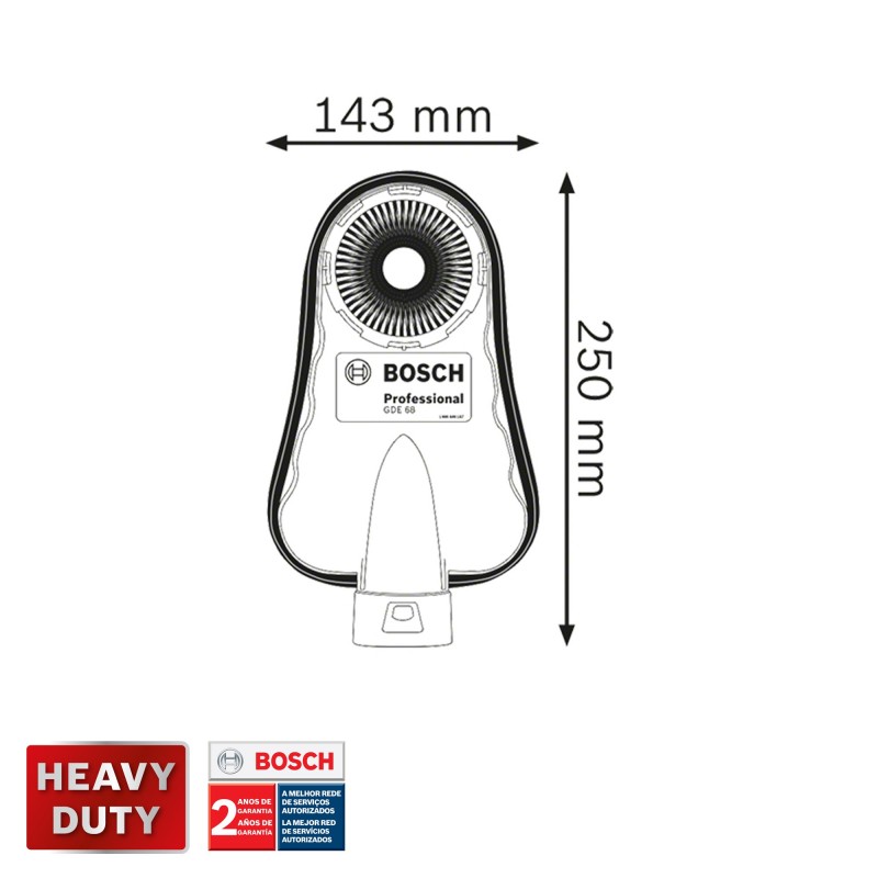 Sistema Aspiración Polvo BOSCH GDE 68 hasta 68mm No Manguera
