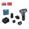 ATORNILLADOR INALAMBRIC GSR 12V-15 FC BOSCH 4MANDRILES 2BAT