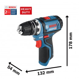 ATORNILLADOR INALAMBRIC GSR 12V-15 FC BOSCH 4MANDRILES 2BAT
