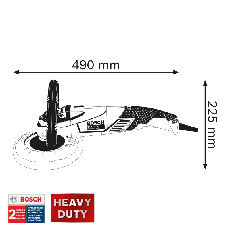 POLICHADORA 7PULG 1250 W - 3000 RPM BOSCH GPO 12CE