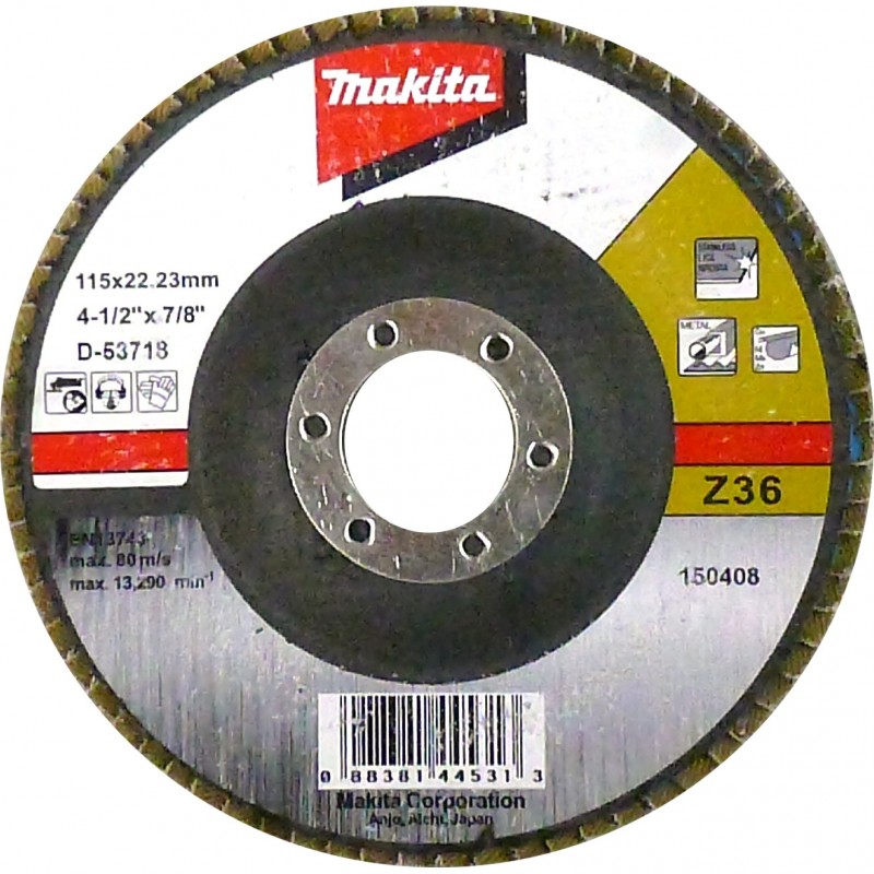 DISCO FLAP 4.1/2 PULG MAKITA ZIRCONIO GR.36 D53718