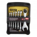 Juego de 7 Llaves Combinadas Cortas Métricas Stanley 90651