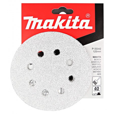 LIJA REDONDA 5 PULG VEL. PERF 10 PZS. PARA MADERA  P33342
