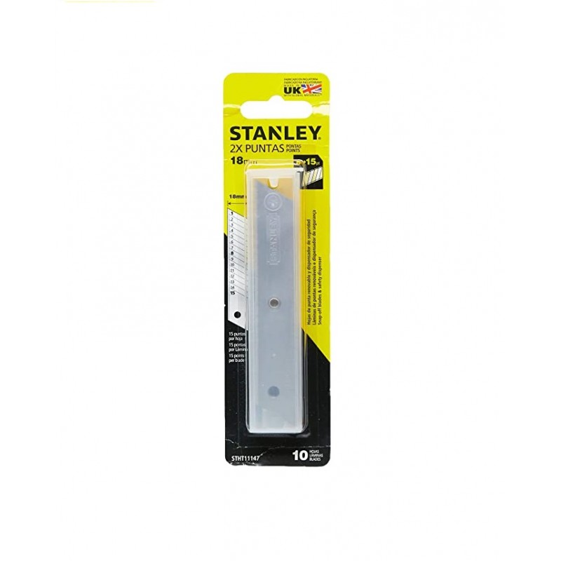 HOJA REPUESTO SNAP-OFF BISTURI 10 PZ STANLEY STHT11147-840Q