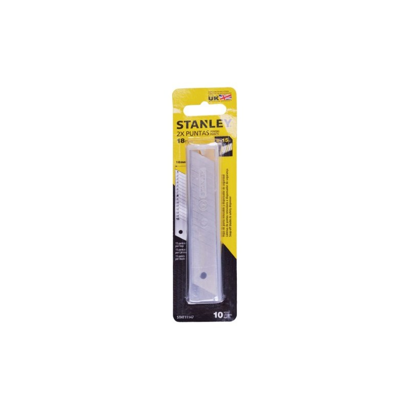 HOJA REPUESTO SNAP-OFF BISTURI 10 PZ STANLEY STHT11147-840Q