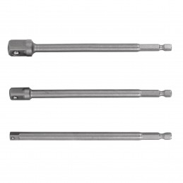 JUEGO ADAPTADORES LARGOS P/COPAS 1/4 3/8 1/2 TRUPER ADA-3L