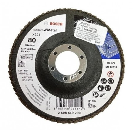 DISCO FLAP ECO PARA METAL 4-1/2" GR80 BOSCH 2608619290