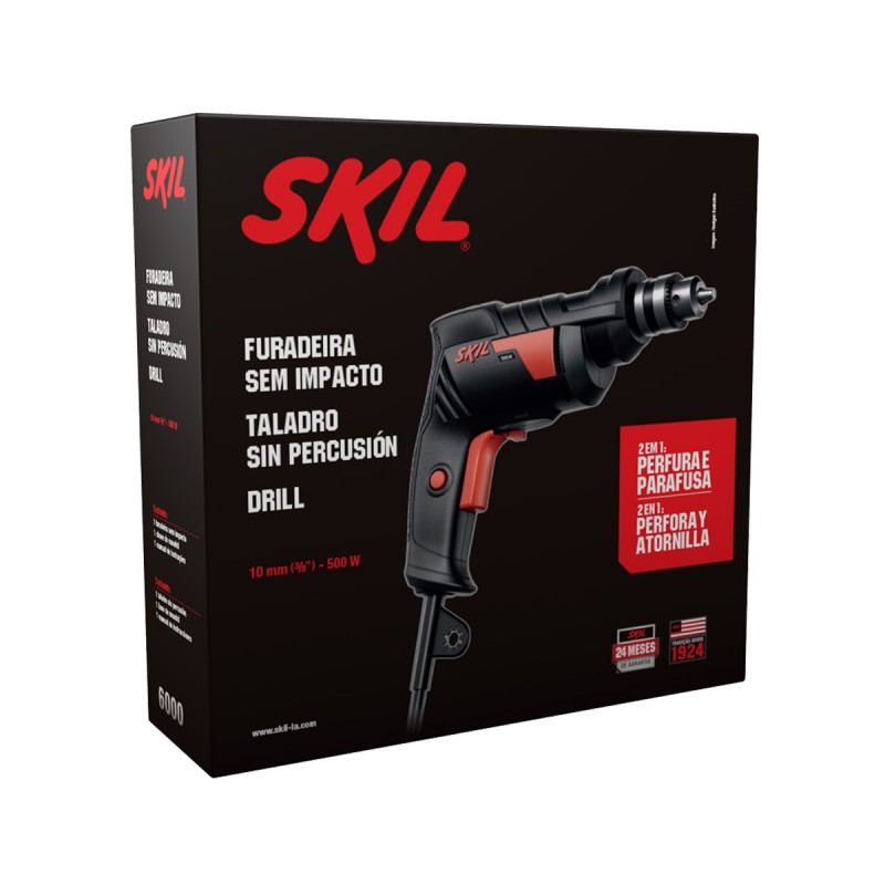 TALADRO SIN IMPACTO SKIL 6000 500W INCLUYE LLAVE DE MANDRIL