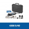 DREMEL 4300 MOTOTOOL CON 5 ACOPLES Y 40 ACCESORIOS + MALETA