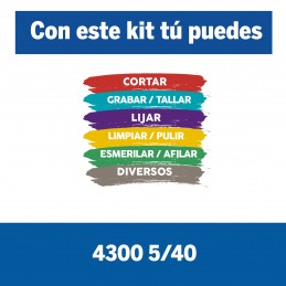 DREMEL 4300 MOTOTOOL CON 5 ACOPLES Y 40 ACCESORIOS + MALETA