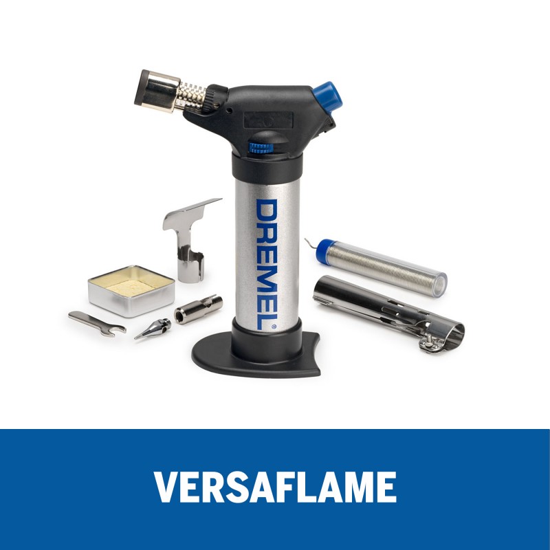 DREMEL VERSAFLAME SOPLETE CON 7 ACCESORIOS + CAJA METALICA