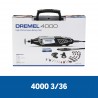Mototool + 3 Aditamentos: Eje + 36 Accesorios Dremel 4000na