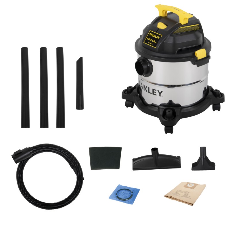 ASPIRADORA STANLEY INOX SECO/HUMEDO 5 GAL 19 LT 85 CFM SL18115