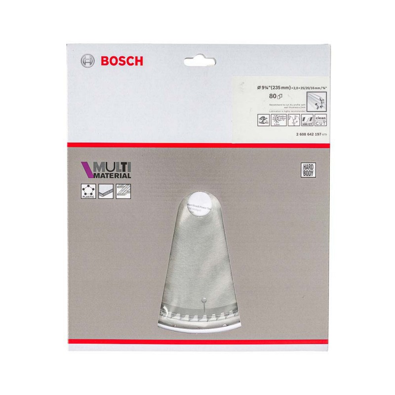 DISCO SIERRA MULTIMATERIAL 9-1/4 80 D BOSCH 2608642197