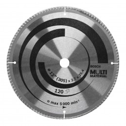 DISCO SIERRA 12" EJE 1" T120 MULTIMATERIAL BOSCH 2608642207
