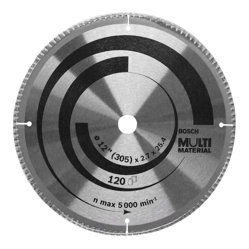 DISCO SIERRA 12" EJE 1" T120 MULTIMATERIAL BOSCH 2608642207