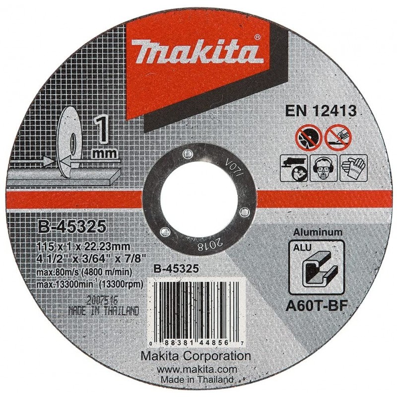 DISCO CORTE ALUMINIO 4 1/2"" MAKITA B45325