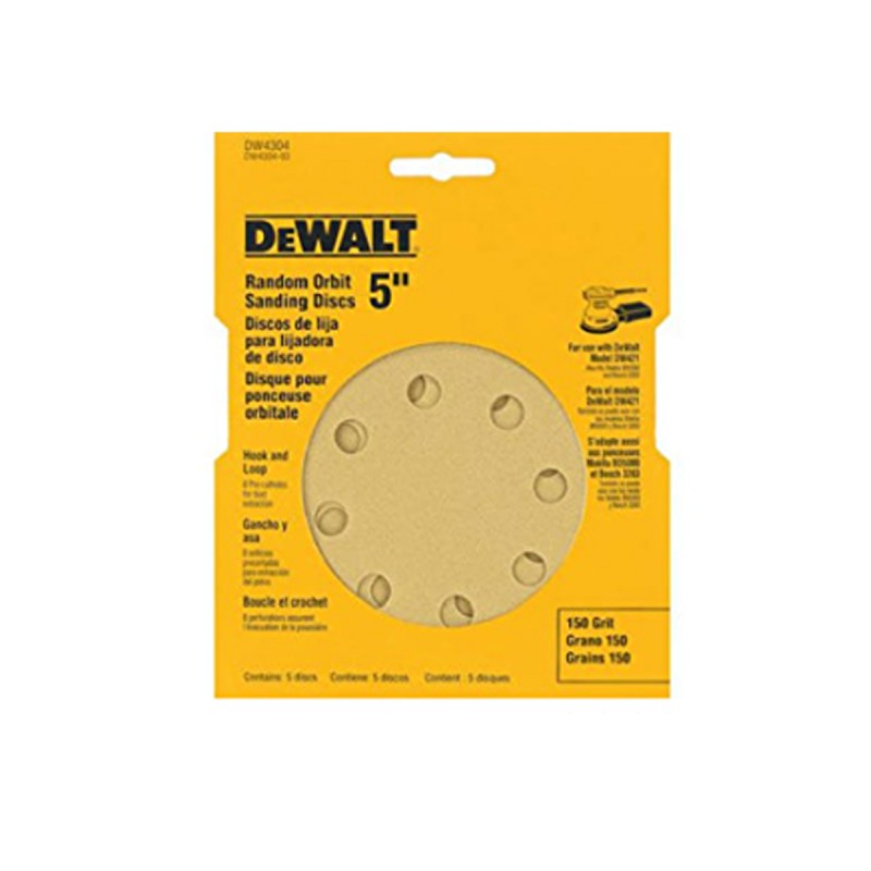 DISCO DE LIJA DEWALT 5 PULG GRANO 150 DW4304