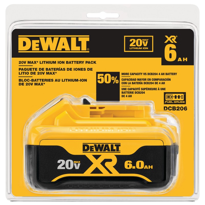 BATERIA XR 20V 6.0 AH DEWALT DCB206