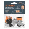 JUEGO DE 2 ACOPLES RAPIDOS ENTRADA 3/4"" TRUPER CLICK-SET
