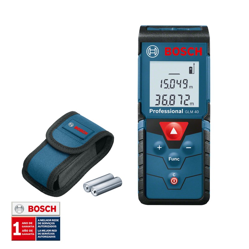MEDIDOR LÁSER BOSCH ALCANCE 40 METROS GLM 40