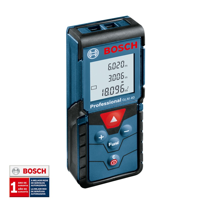 MEDIDOR LÁSER BOSCH ALCANCE 40 METROS GLM 40