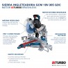 SIERRA INGLETEADORA BOSCH GCM 18V-305 GDC 2000W 18V SB