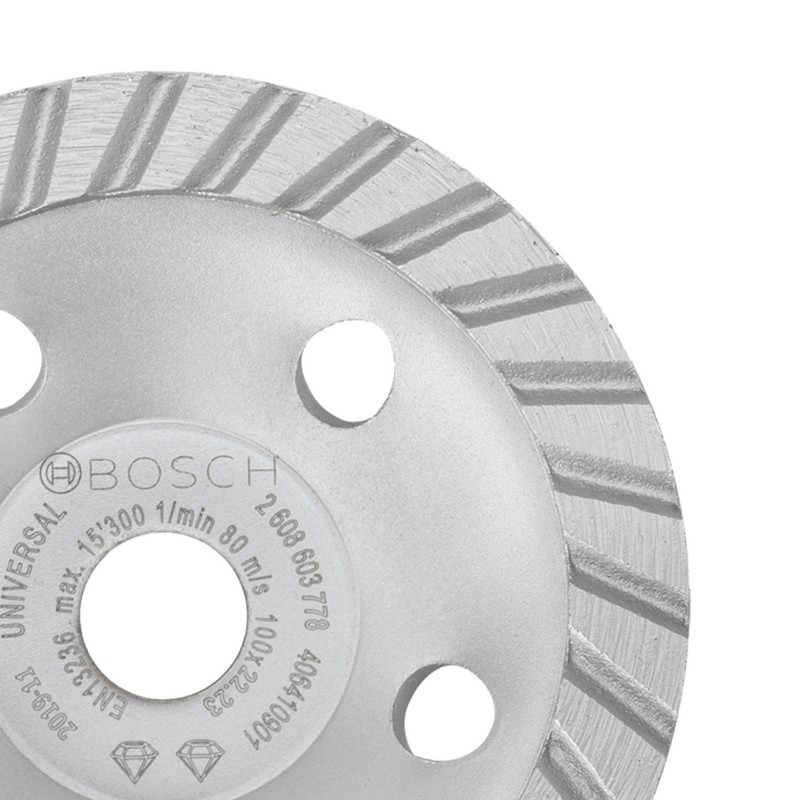 COPA DIAMANTADA UNIVERSAL TURBO 4 BOSCH 100X22MM 2608601778