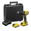 TALADRO PERCUTOR BRUSHLESS 20V 1/2 2BAT STANLEY SBD715C2K-B3