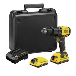 TALADRO PERCUTOR BRUSHLESS 20V 1/2 2BAT STANLEY SBD715C2K-B3