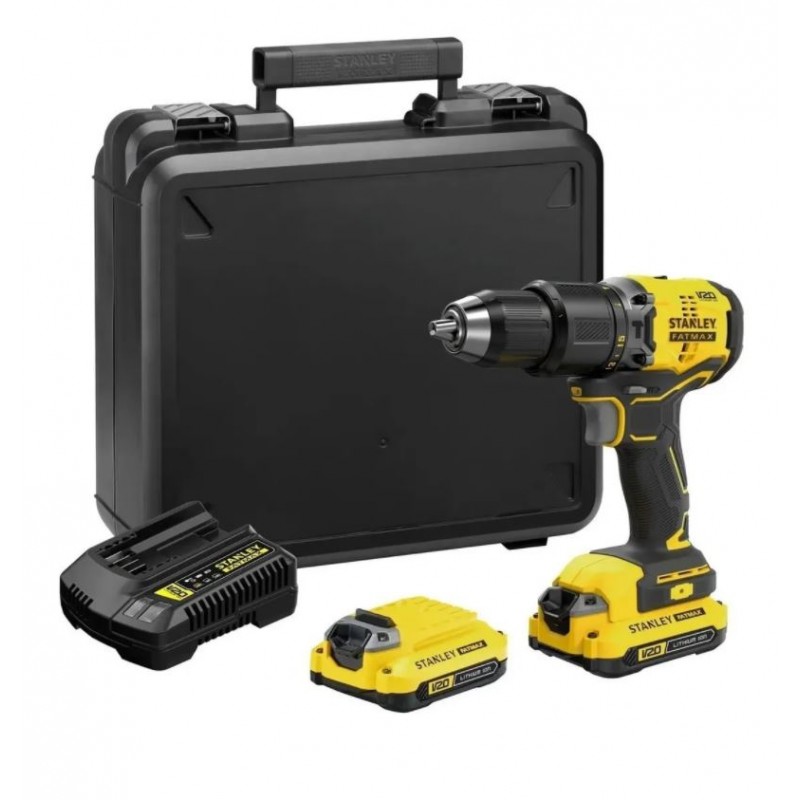 TALADRO PERCUTOR BRUSHLESS 20V 1/2 2BAT STANLEY SBD715C2K-B3