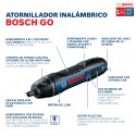 ATORNILLADOR INALAMBRICO BOSCH GO 3,6V BIVOLT CON 2 BITS