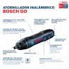 ATORNILLADOR INALAMBRICO BOSCH GO 3,6V BIVOLT CON 2 BITS