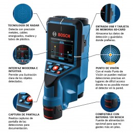 DETECTOR Y ESCÁNER DE MATERIALES BOSCH D-TECT 200 C