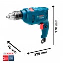 TALADRO PERCUTOR BOSCH GSB 550 RE 550W 127V CON MALETÍN